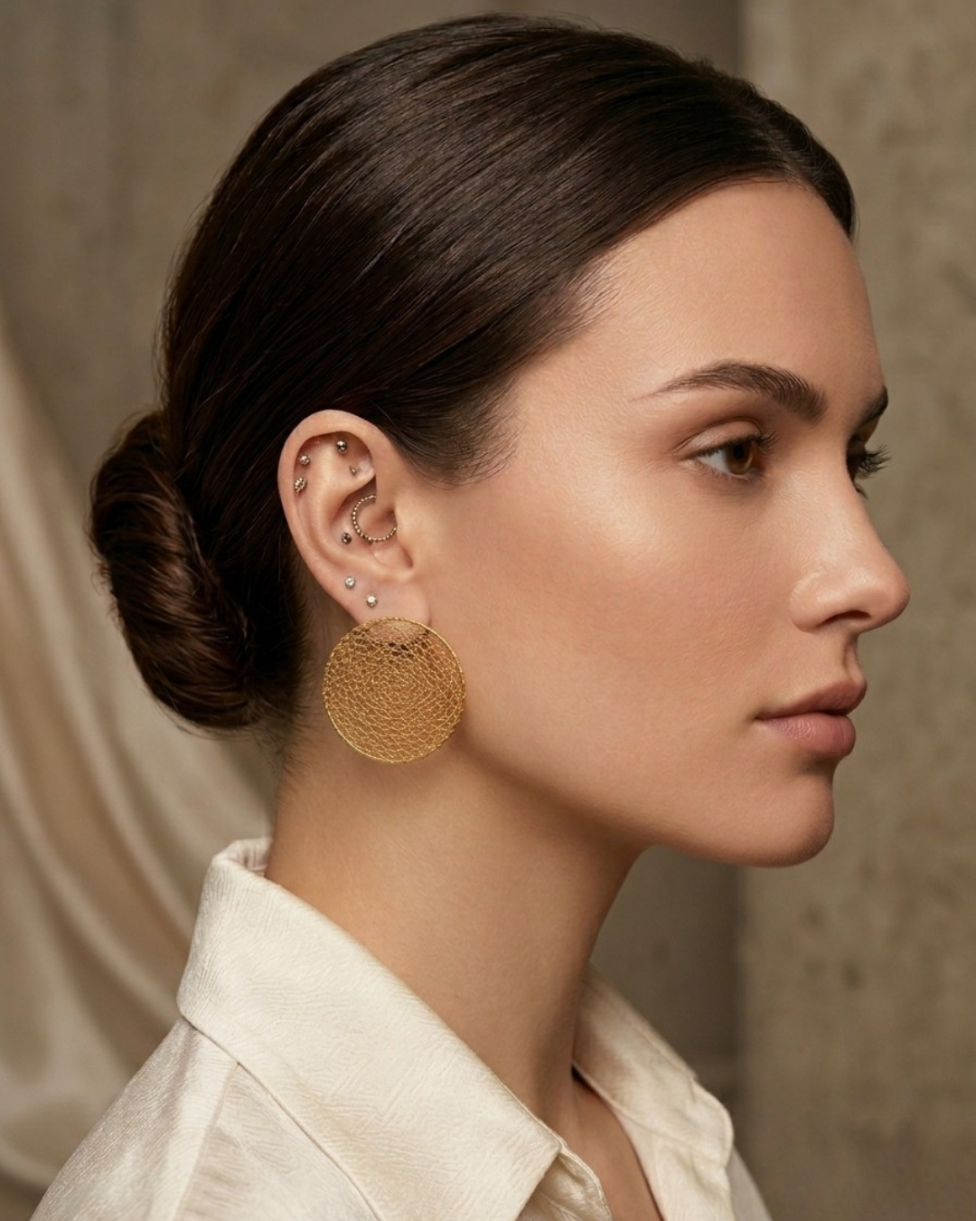 Luma Crochet Disc Earrings
