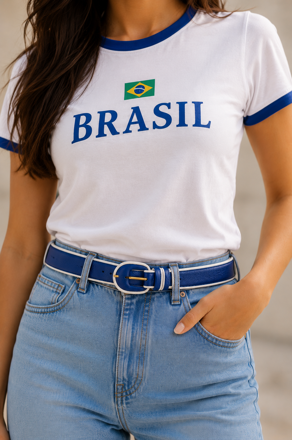 Rio Contrast Leather Belt