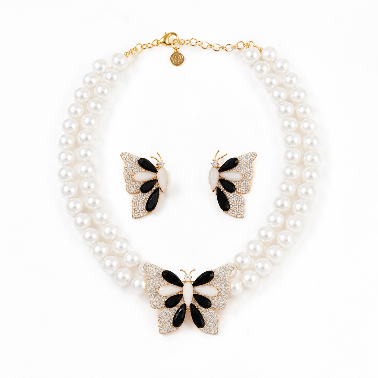 Papillon Noir Pearl Set