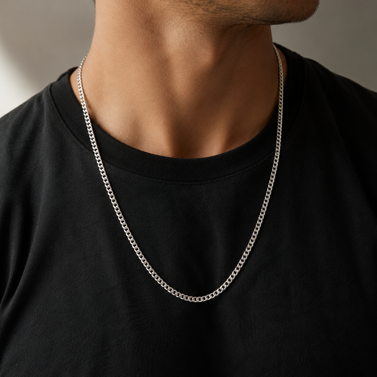 Sterling Curb Necklace