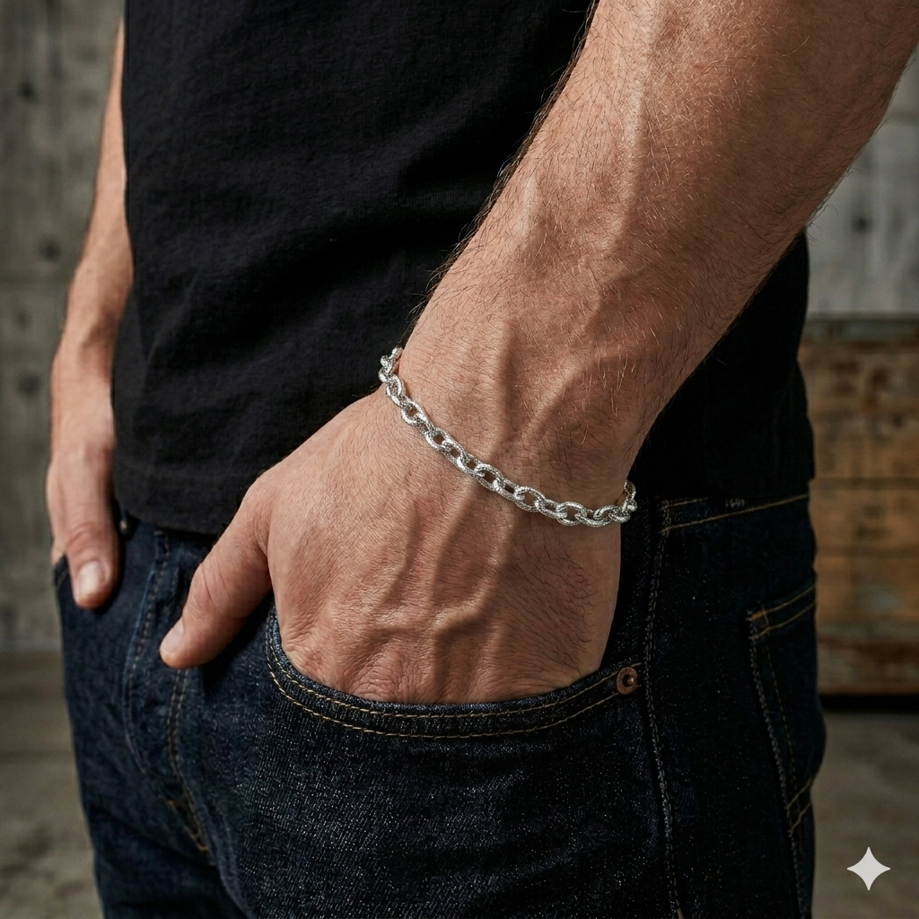 Sterling Anchor Bracelet