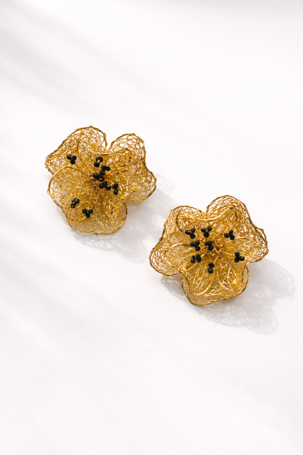 Noir Bloom Stud Earrings