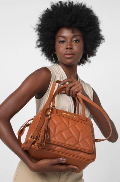 Verona Quilted Leather Satchel