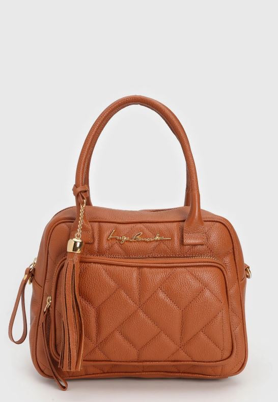 Verona Quilted Leather Satchel