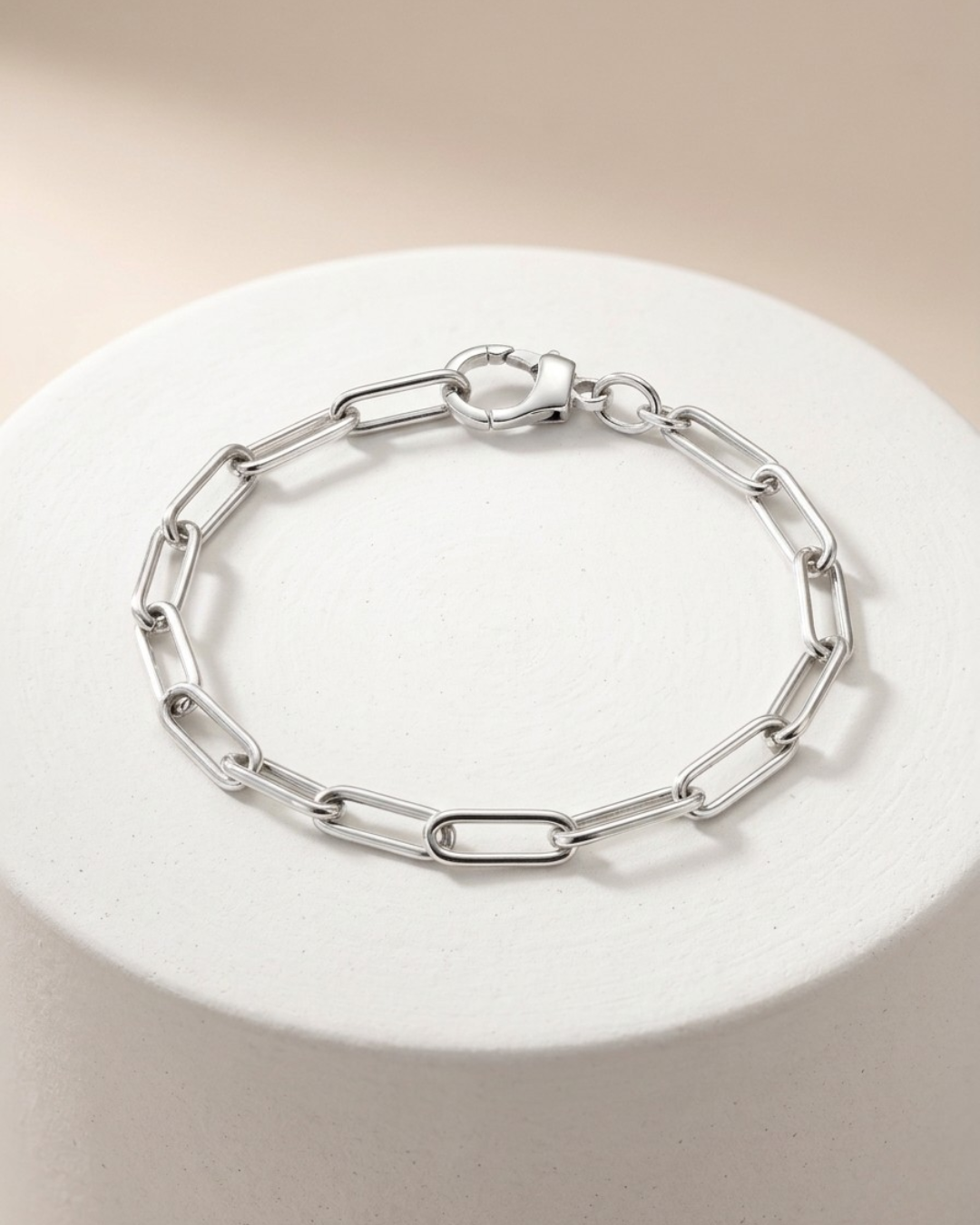 Sterling Paperclip Bracelet