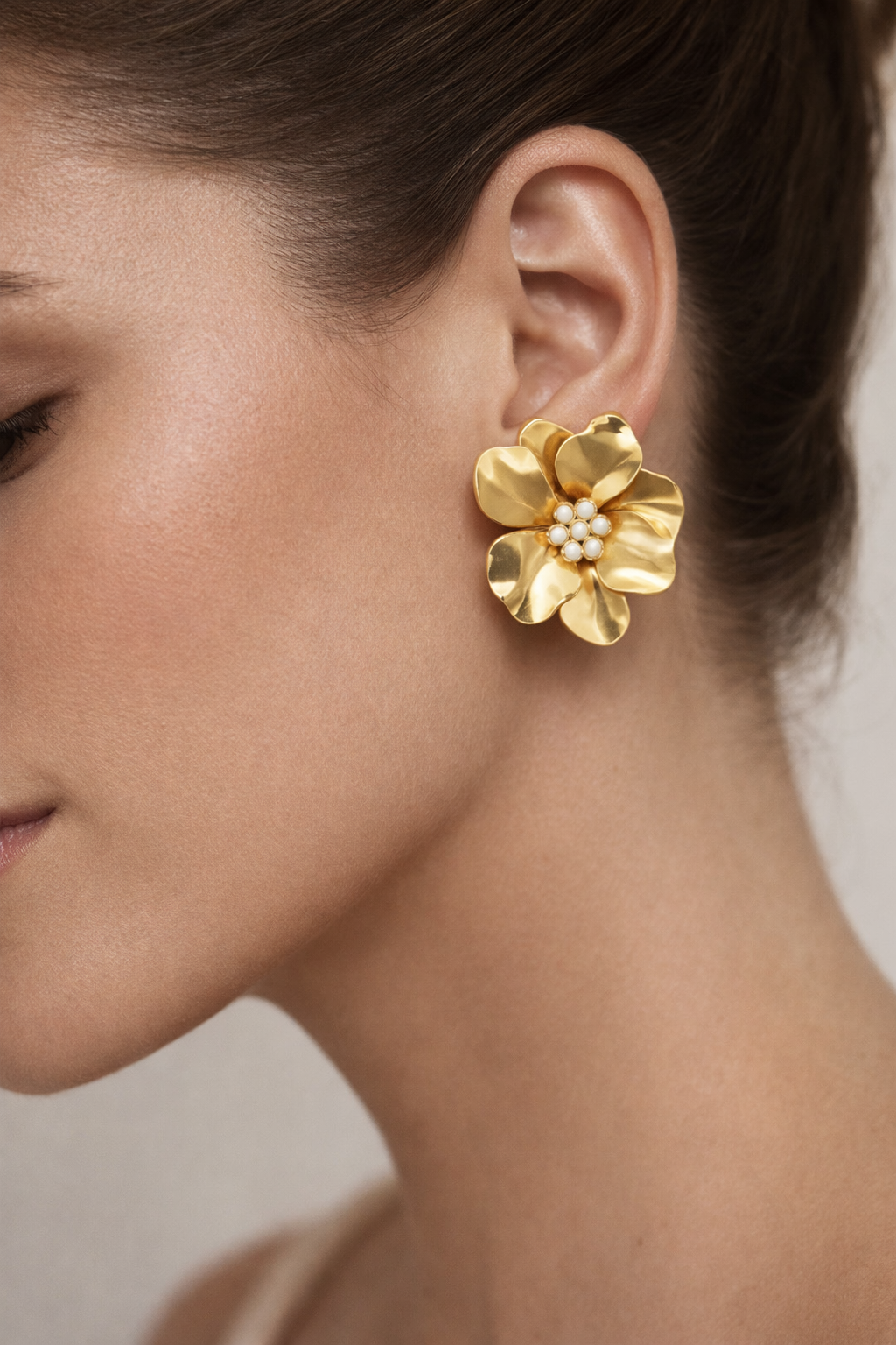 Golden Flower Earrings