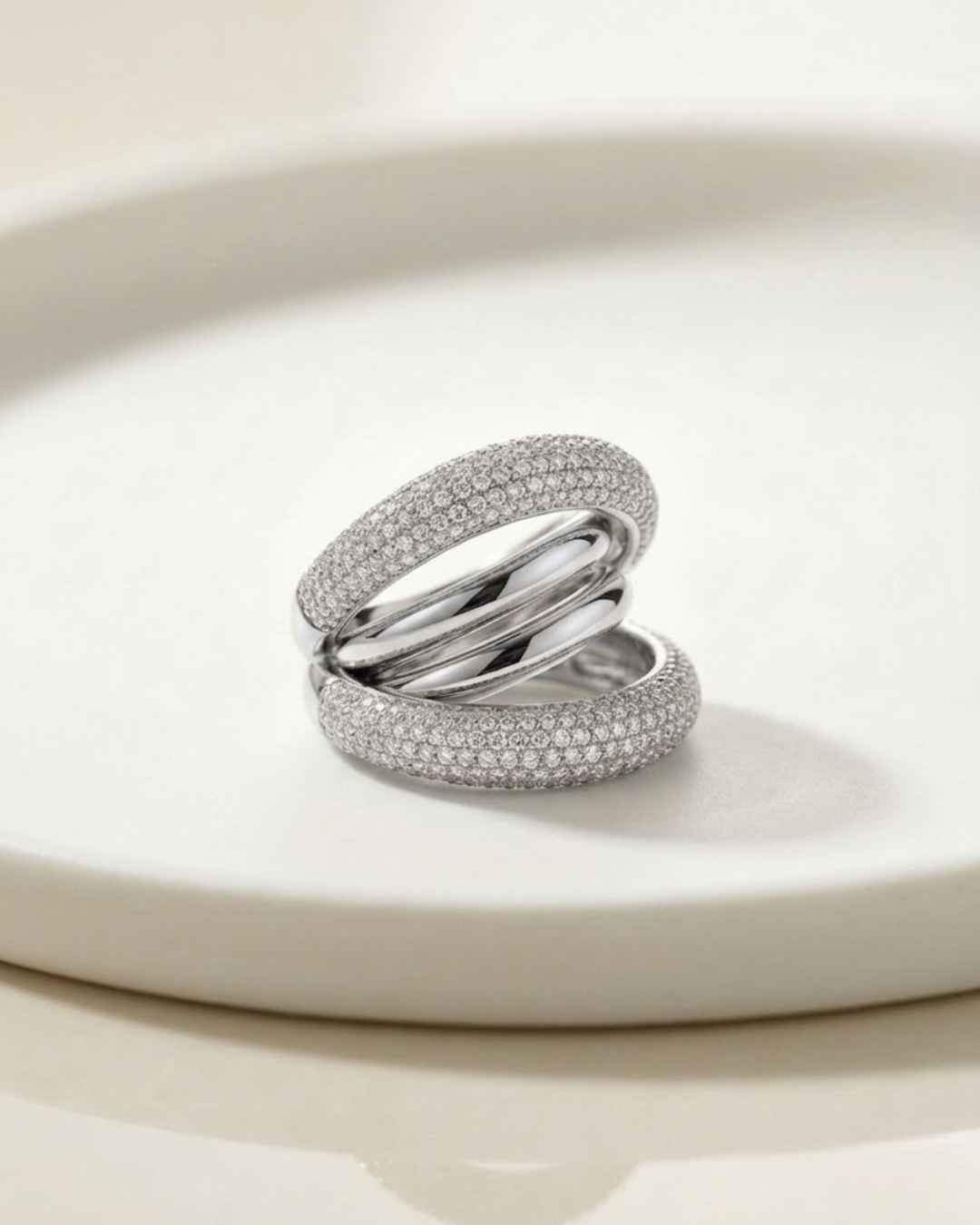 Eterna Pavé Orbit Ring